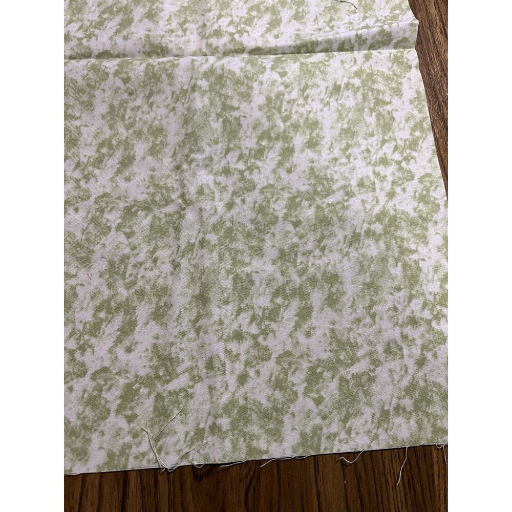 Cotton Fabric - 18" X 42"- Green Marble/Sponge/Tie-Dye Effect